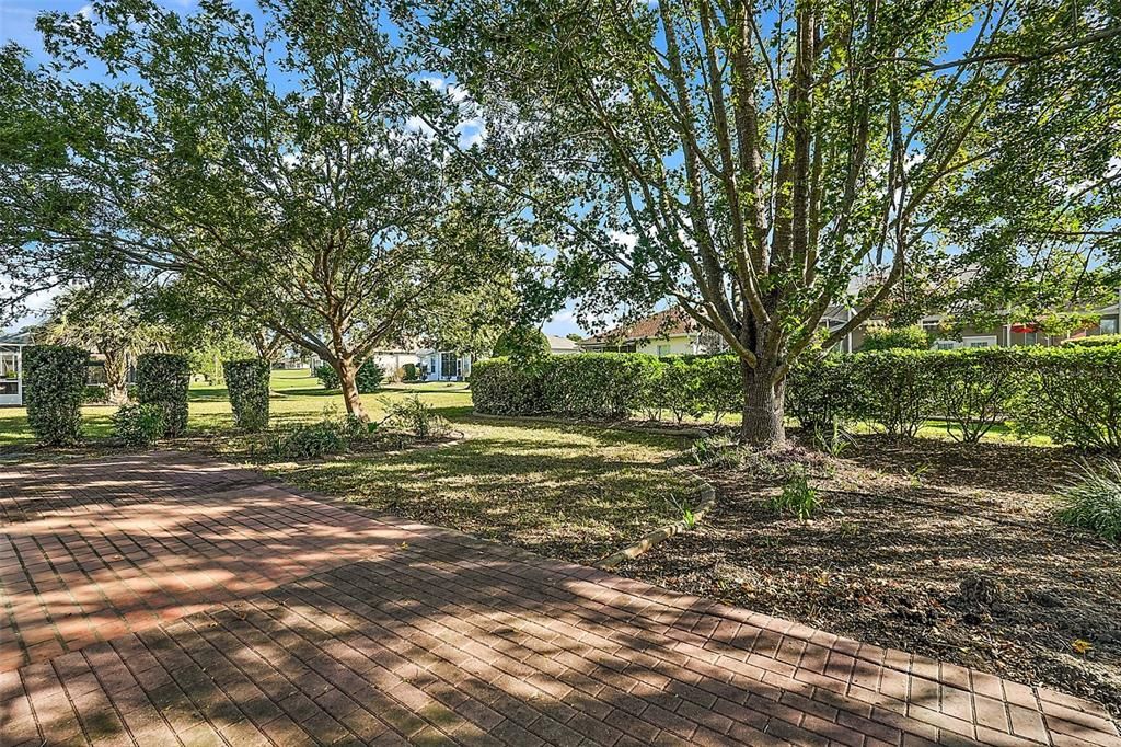 Private patio behind the home.