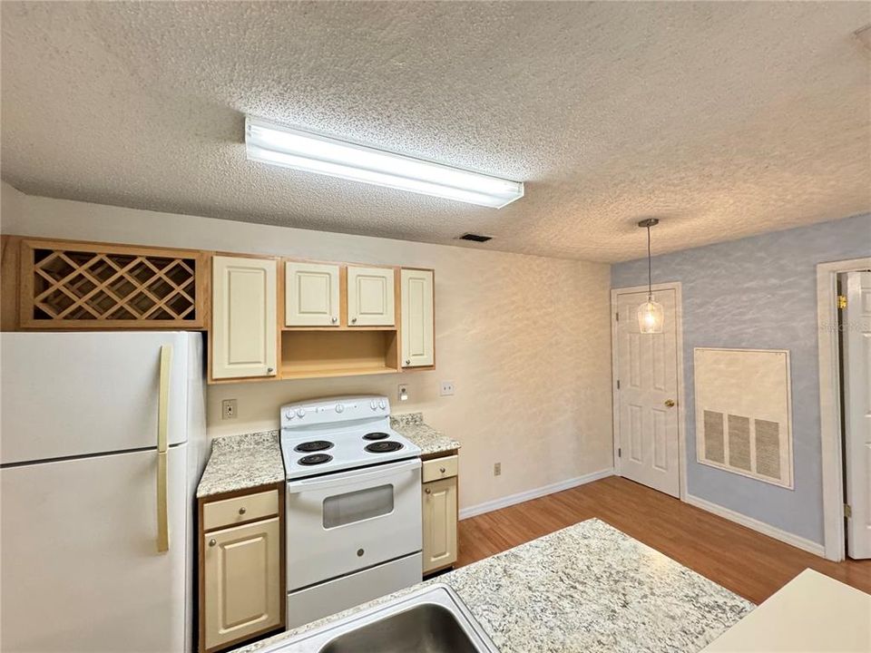 Kitchen with wine rack