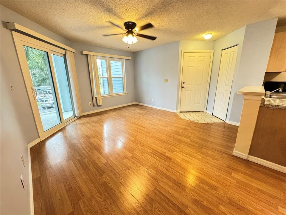 Living Room with laminate flooring