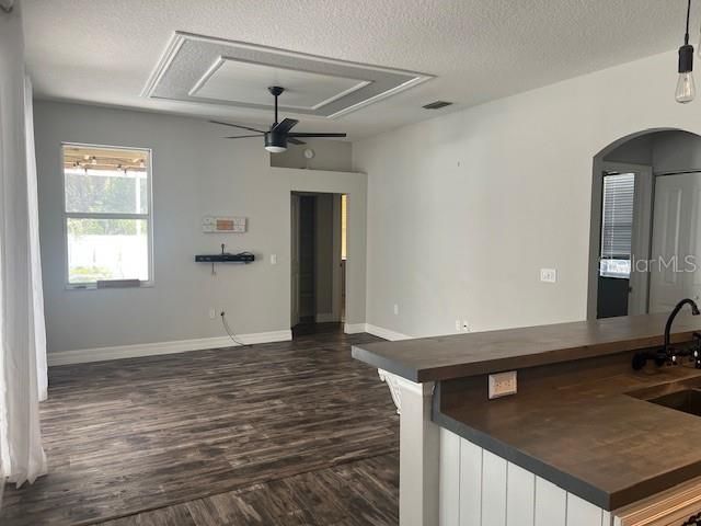 Family Room ,hallway to the right leading to 2 bedrooms ,Guest  Bath