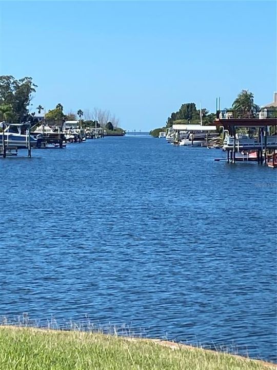 From Clubhouse looking down the main canal to the Gulf