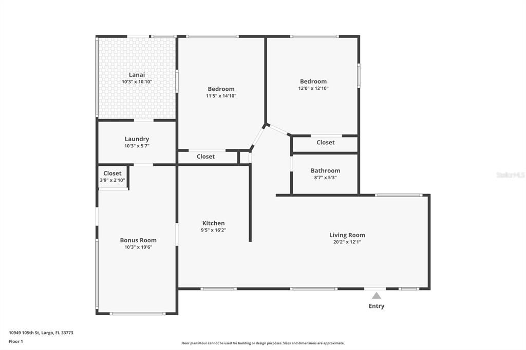 На продажу: $319,000 (3 спален, 1 ванн, 1129 Квадратных фут)