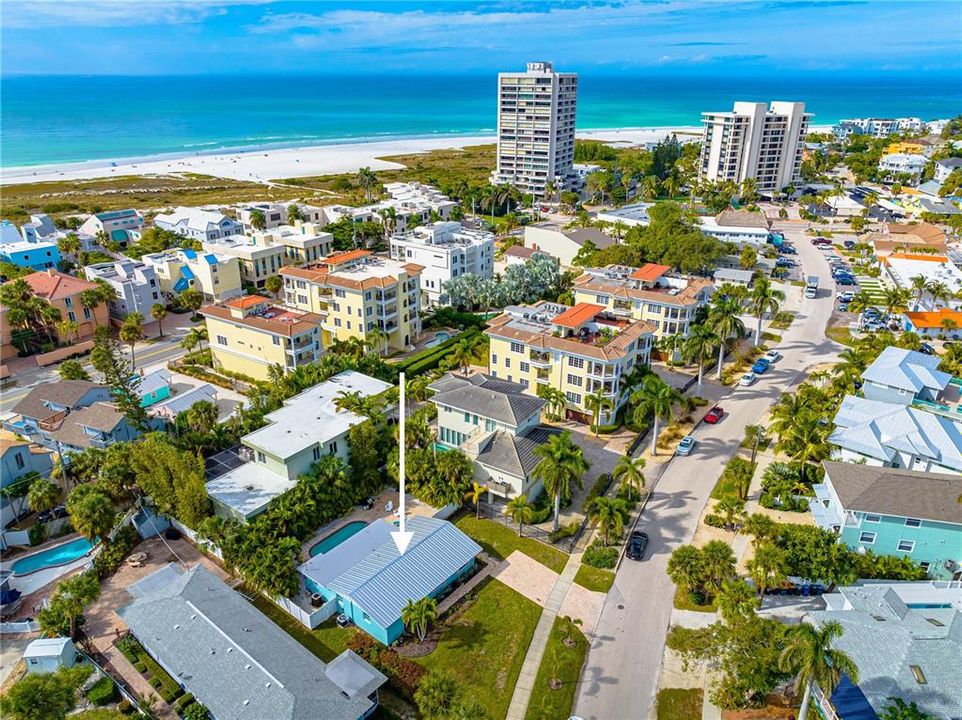 Large lot, about a block to the Village and a block to beach access