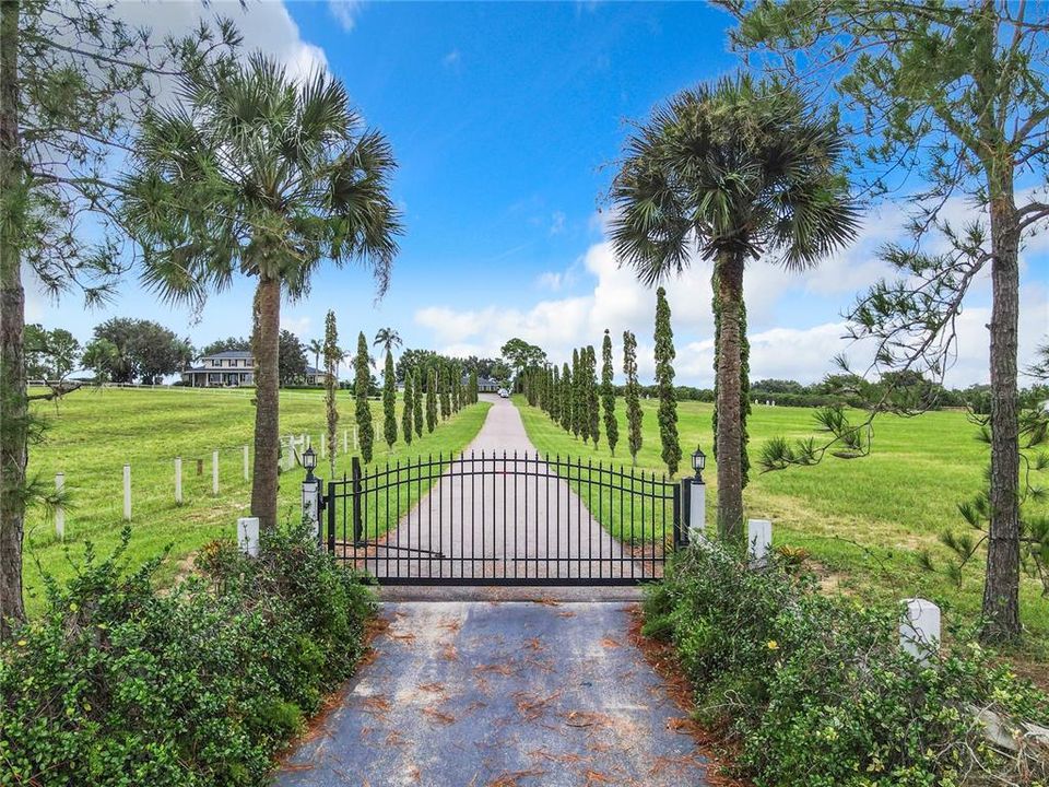 Enter the gated property and follow the tree-lined driveway to this custom built 5 bedroom, 4 bath, pool home which boasts impeccable craftsmanship.