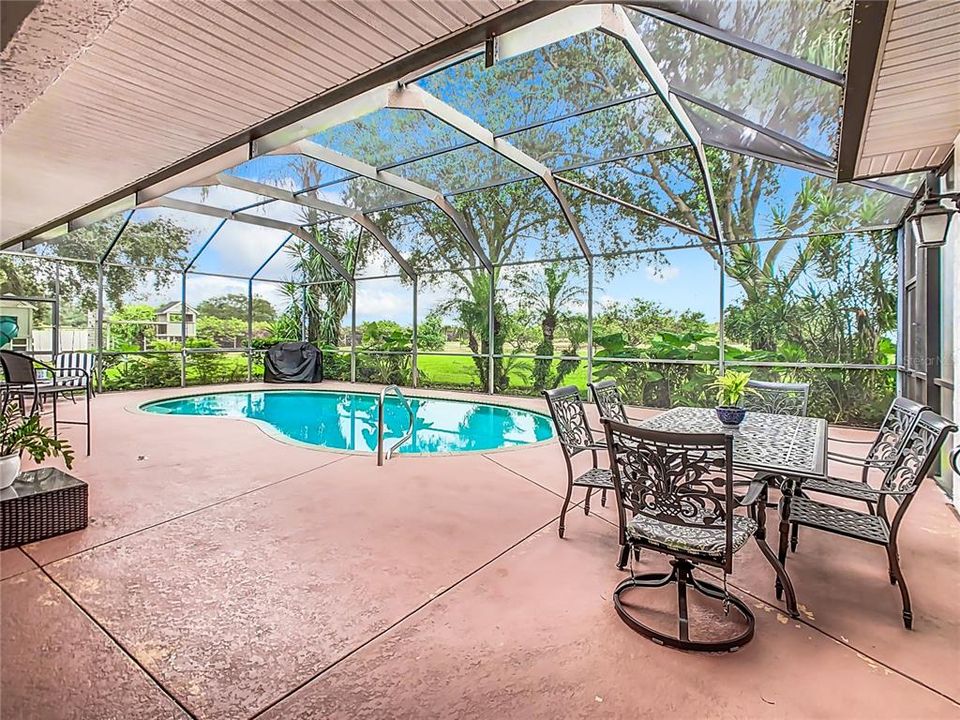 Enjoy your morning cup of coffee or evening glass of wine on your screened pool/lanai.