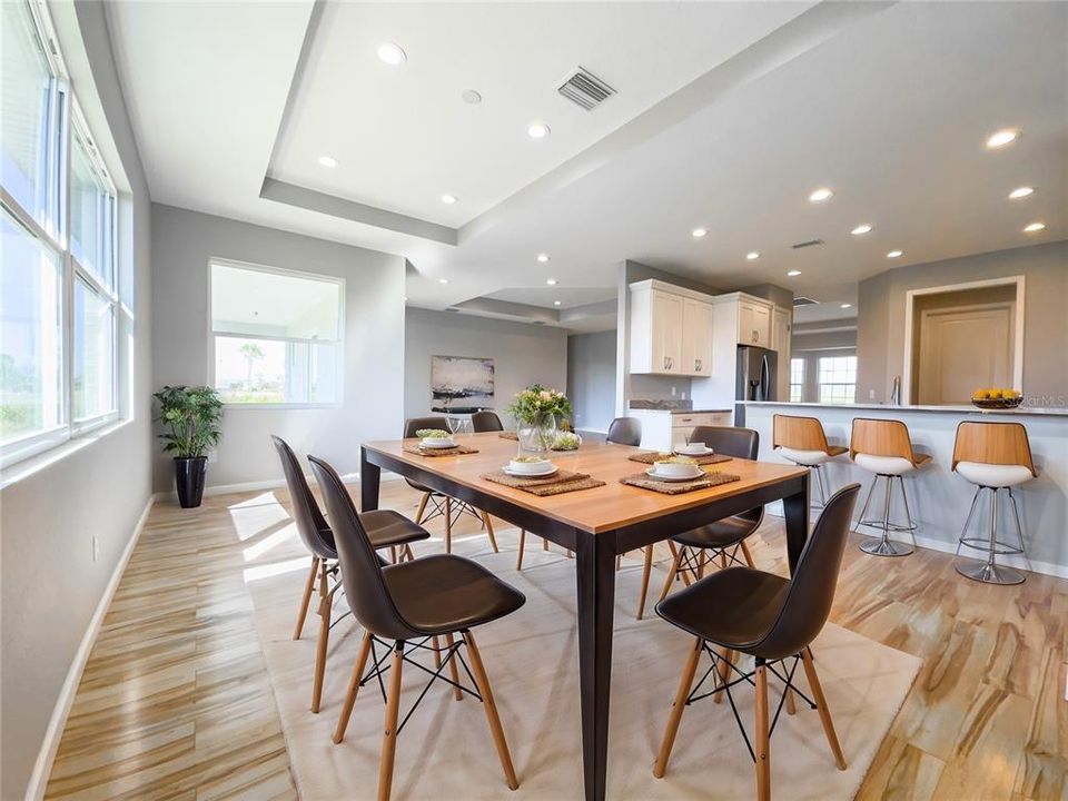 Larger dining area off the kitchen