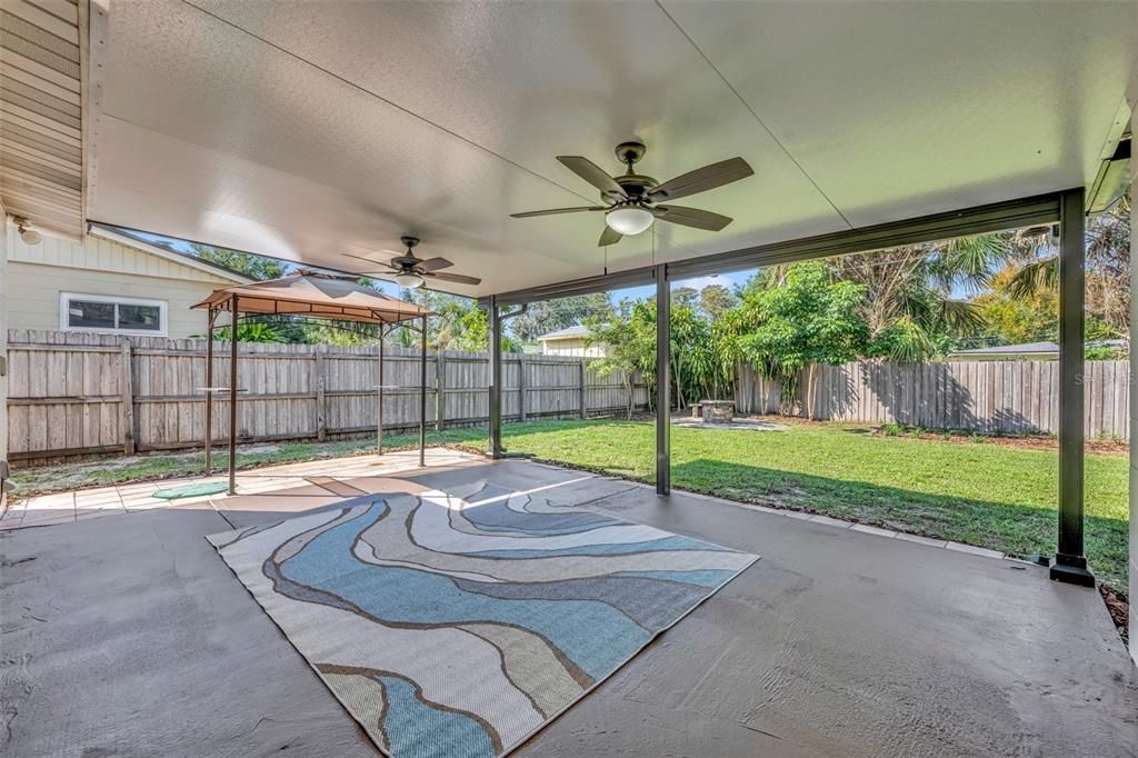 Enormous, covered rear porch