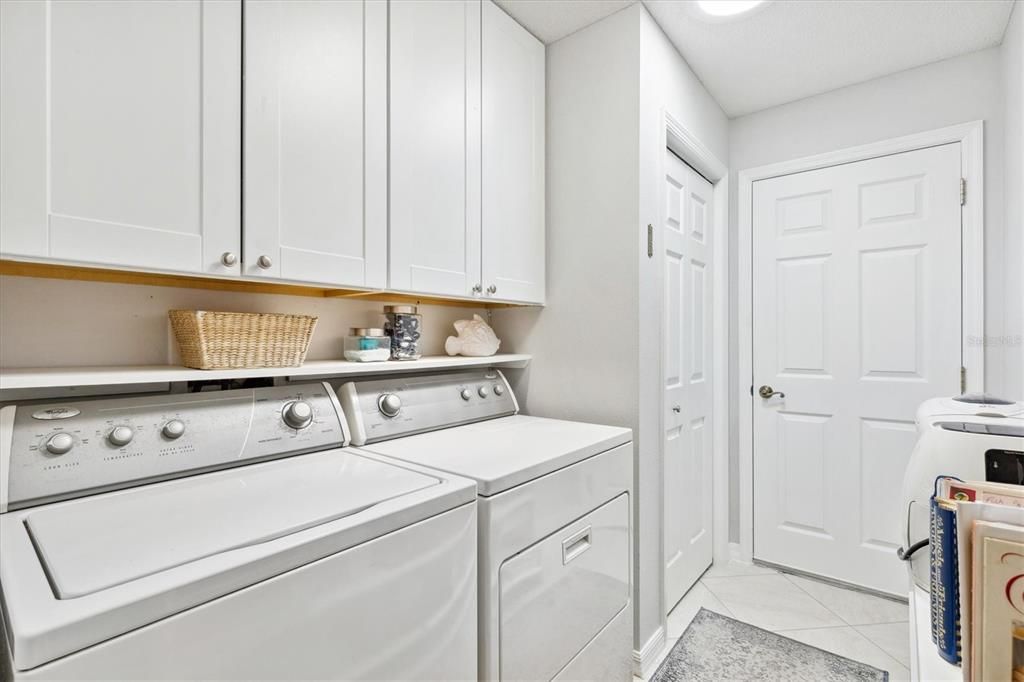 Indoor Laundry with Built In Closets