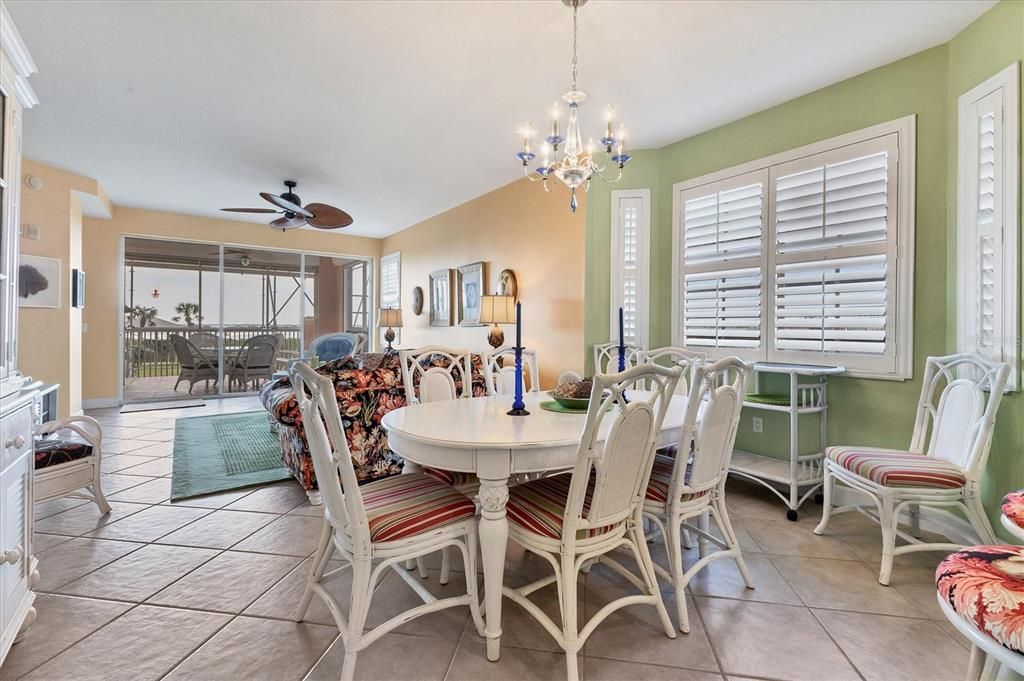 Dining area with windows!