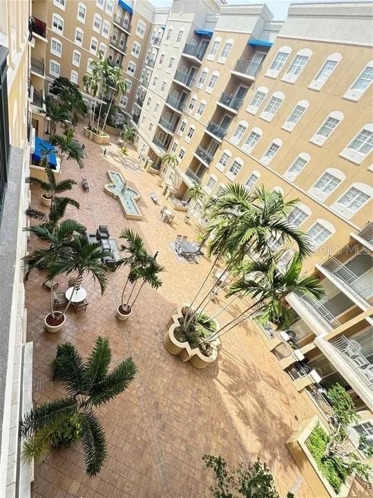 balcony view of courtyard