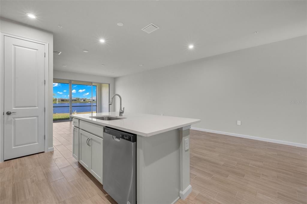 View into Dining and Great Room