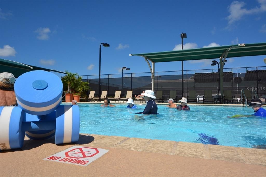 Tara's main pool with snack shop