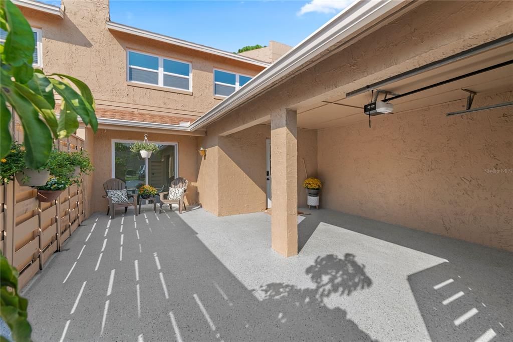 GARAGE OPEN TO THE COURTYARD