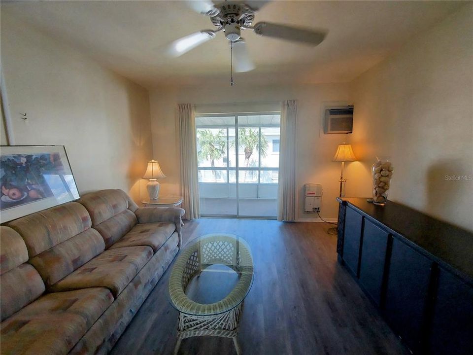 Living room to  screened balcony