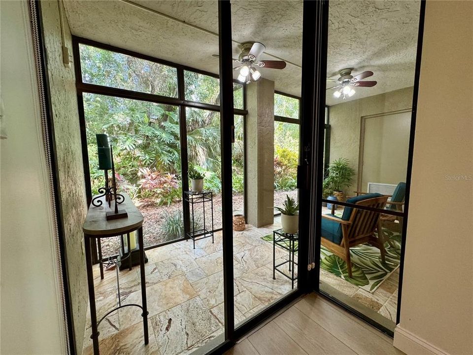 First bedroom sliding door access to back porch