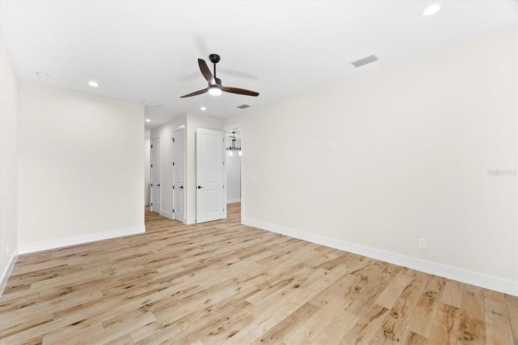 Primary Bedroom with Linen Closets and Walk in