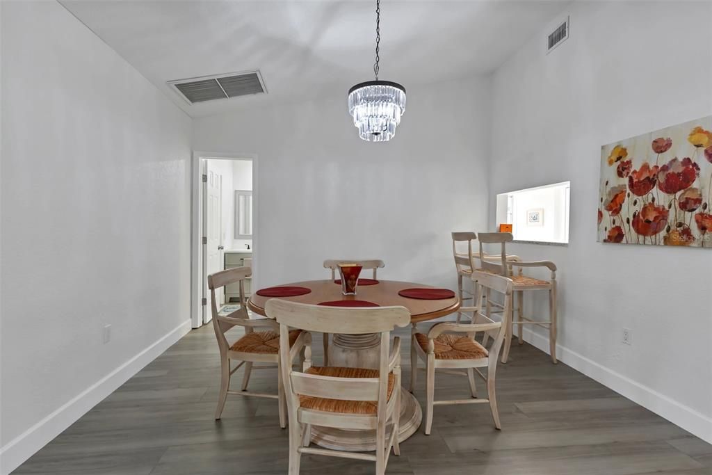 Dining Room with pass thru to Kitchen