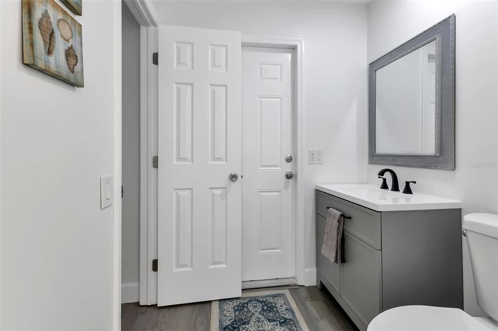 Half Bath next to Laundry Room