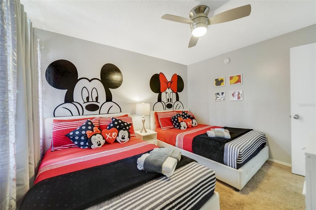 Mickey & Minnie themed guest bedroom!