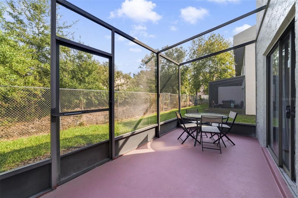 SCREENED PATIO.