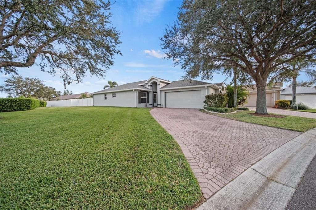 Beautiful corner lot with paved driveway.