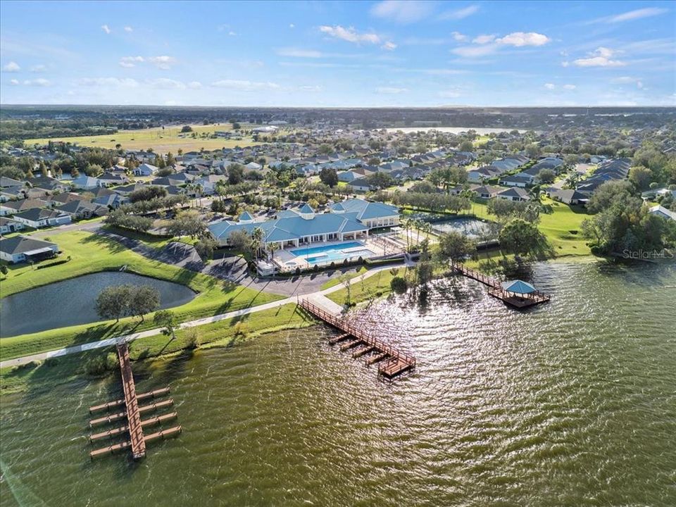 A boat ramp and boat slips, providing easy access to Lake Ruby for boating enthusiasts.