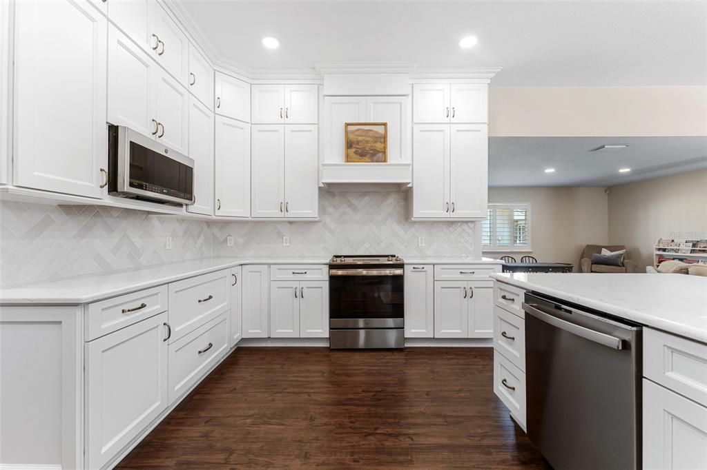 Herringbone Tile Backsplash!