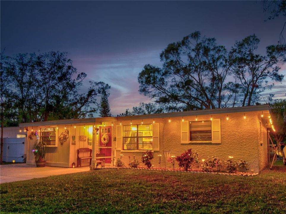 Front Of Home After Sunset