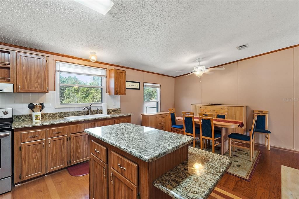 Kitchen view to dining room