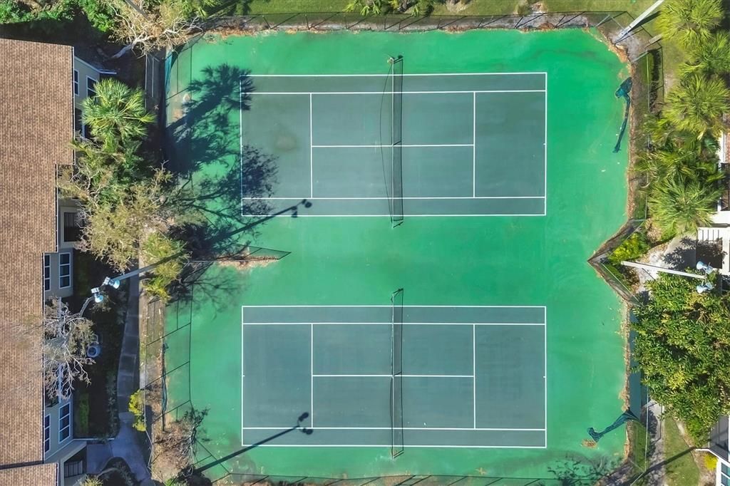 Tennis courts.