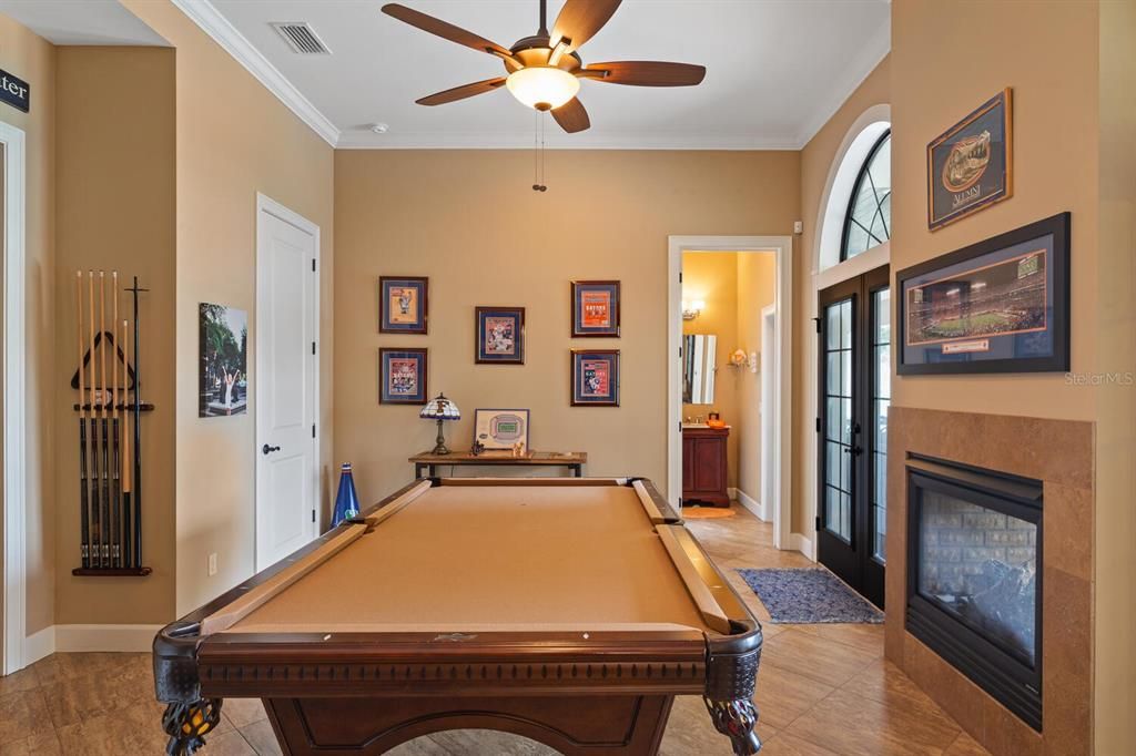 Main Floor Game Room Overlooking Pool Lanai