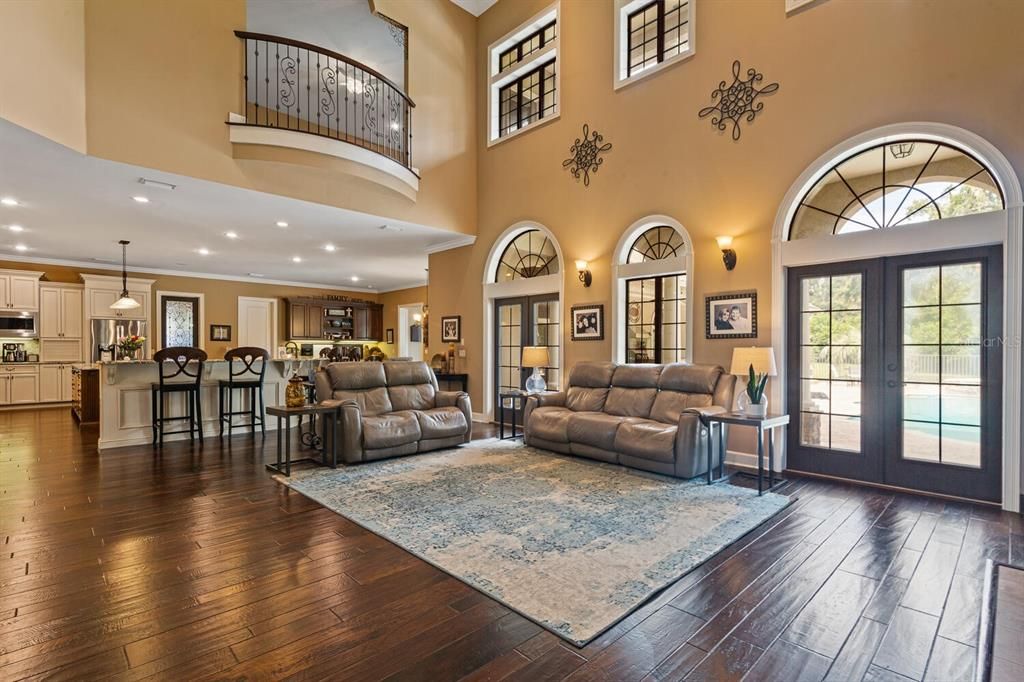 Great Room With Soaring Ceilings