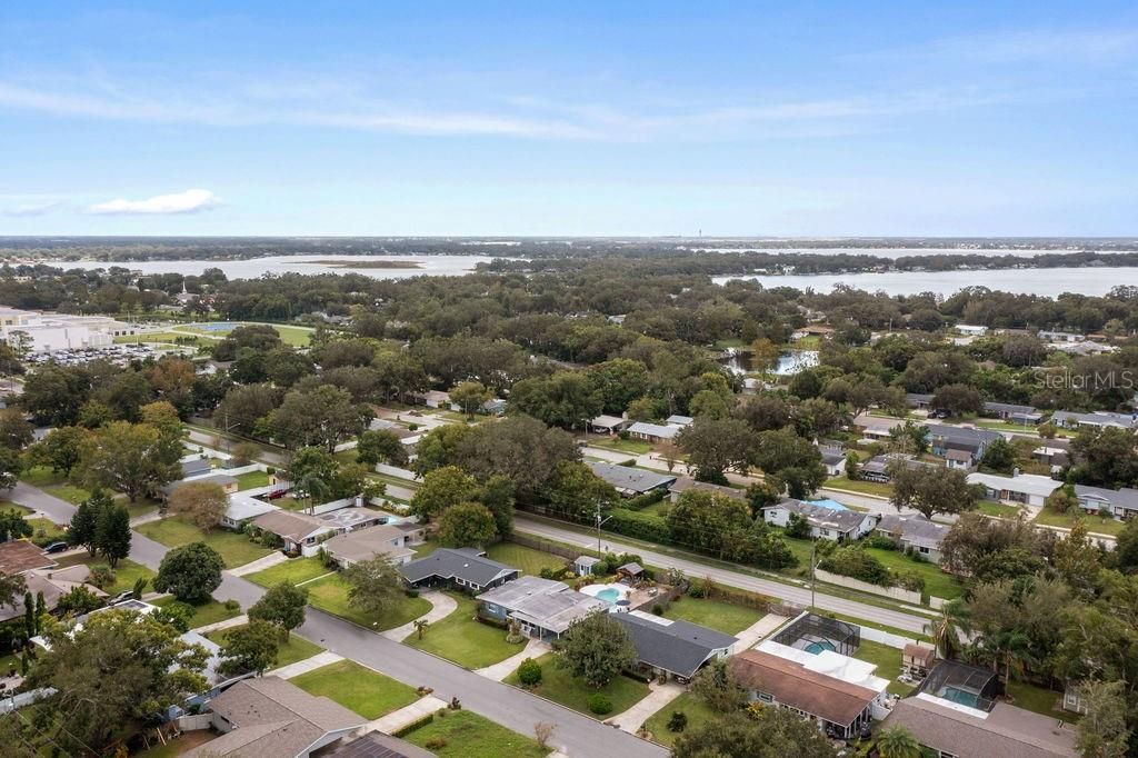 Aerial view - access to Lake Conway Chain of Lakes