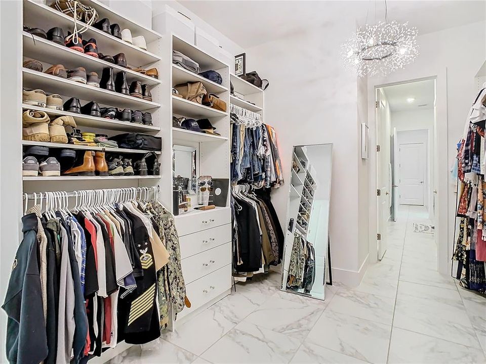 Owner walk through closet