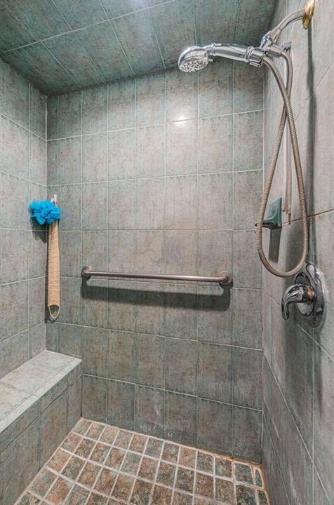 Large Tiled Step-in Shower