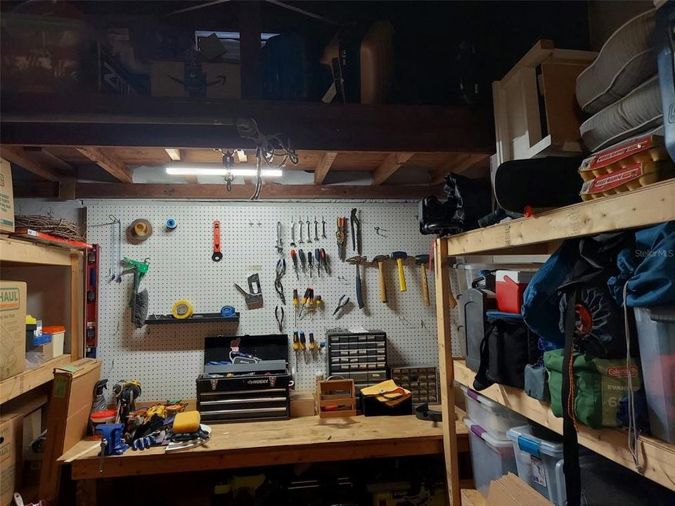 Workshop/Custom Wood Shelves in Garage