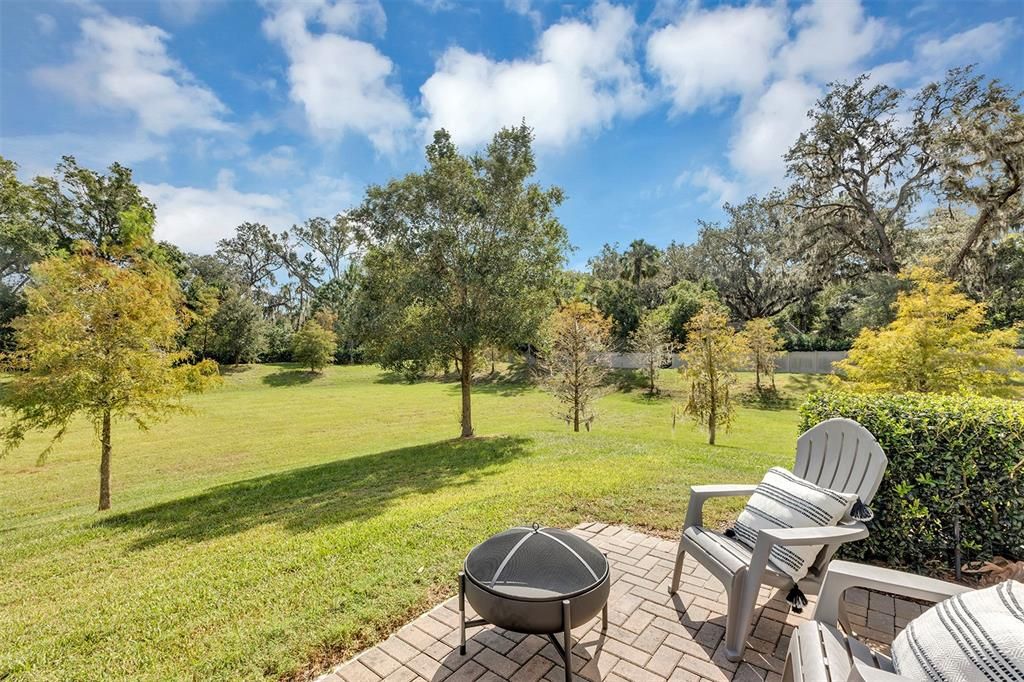 Back patio with amazing view