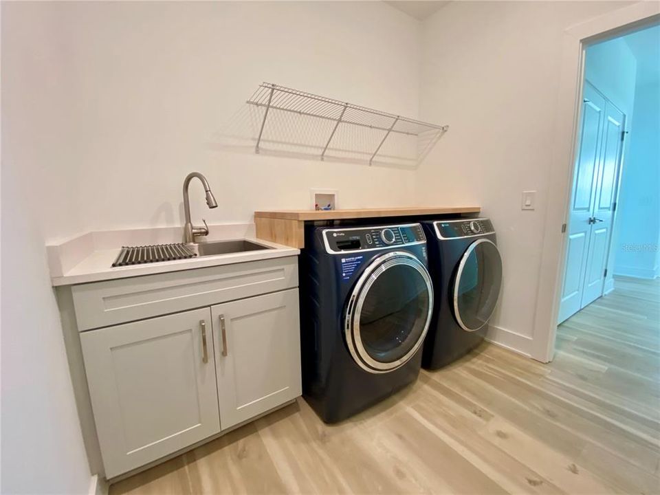 Laundry with utility sink (second floor)