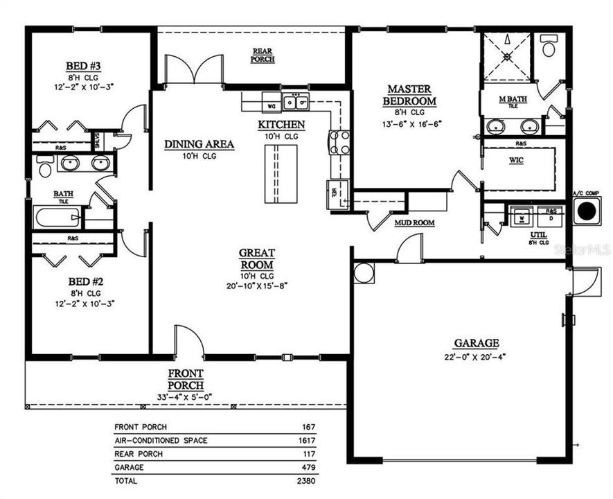 На продажу: $399,900 (3 спален, 2 ванн, 1617 Квадратных фут)