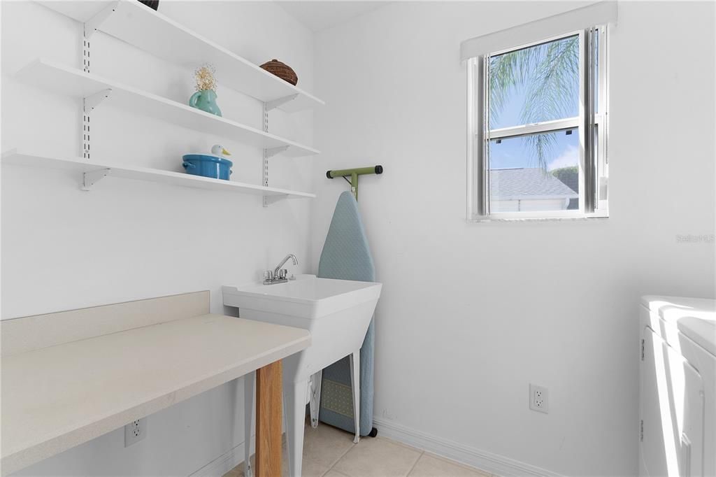 Indoor Laundry Room & Wash Tub