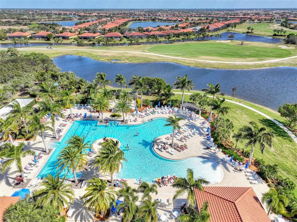 Pool/Lap Pool and Amenities from the air