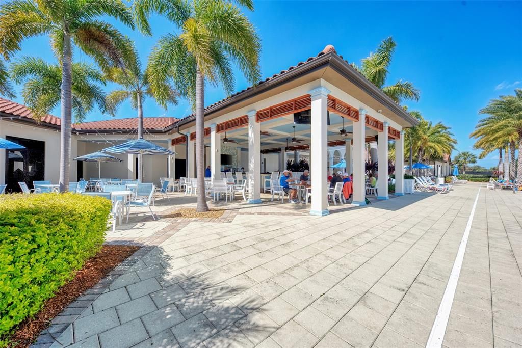 The Tiki Bar for outside dining.