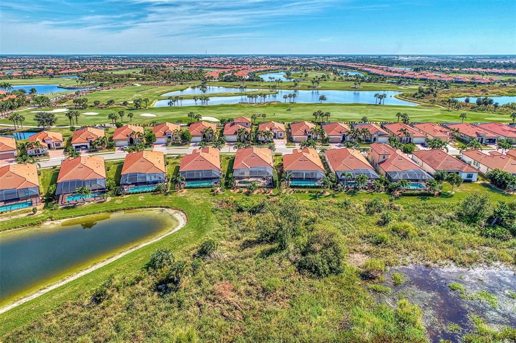 Aerial of the preserve and water