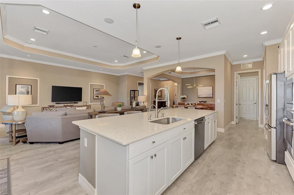 Kitchens have to be a favorite in these homes - large 12' islands - this is all quartz - for the baker or chef in your family - farm sink, new plumbing, convection ovens, truly upscale living.