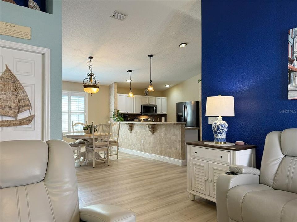 Kitchen OPEN to living room