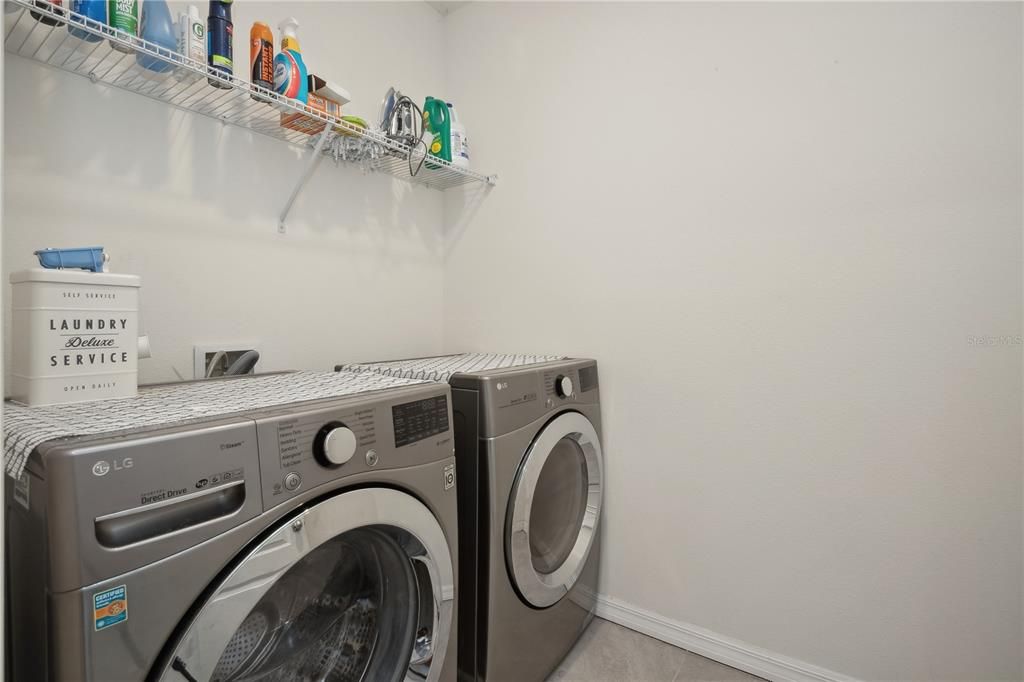 Laundry room at the top of the stairs