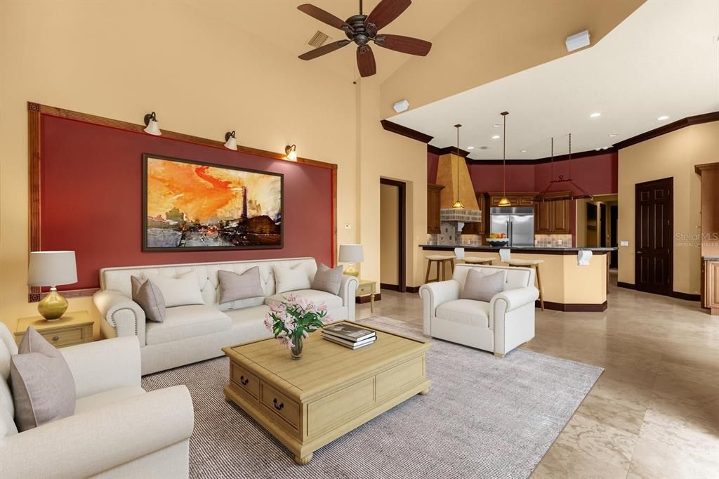 Virtually staged - Family Room