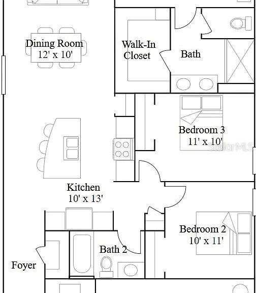 В аренду: $2,300 (3 спален, 2 ванн, 1448 Квадратных фут)