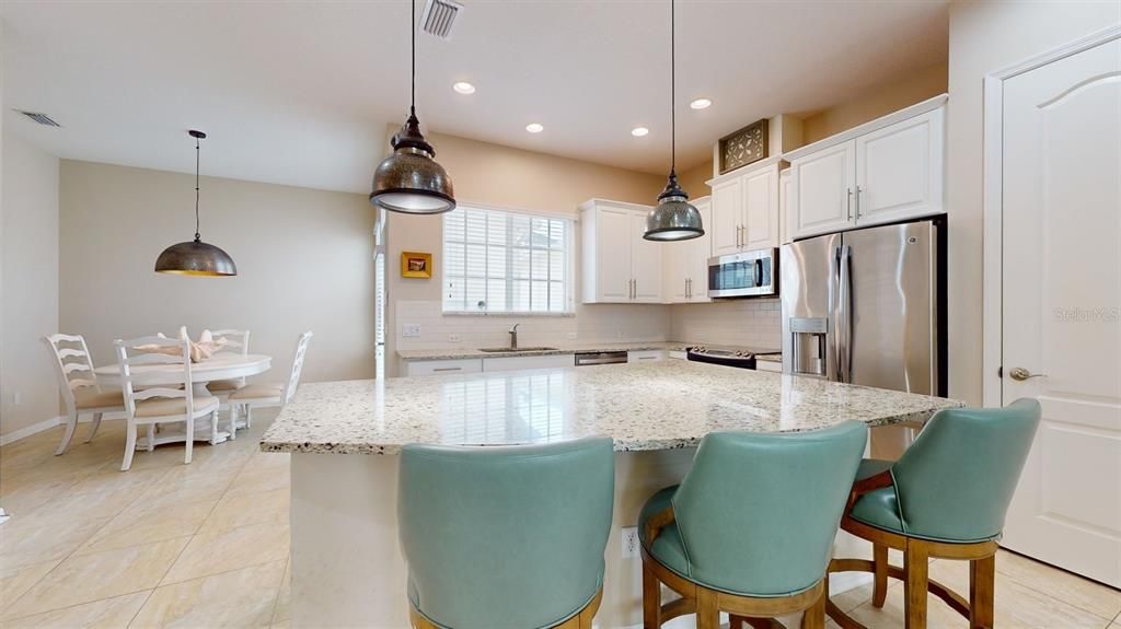 Beautiful Kitchen Island for Entertaining, Work Space and Meals!