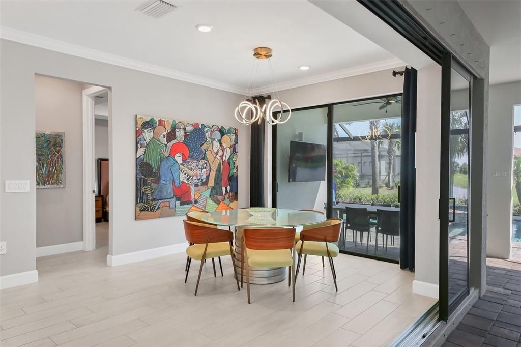 Rare feature of slider doors off the dining room direct to the lanai. Maximizes views and light.